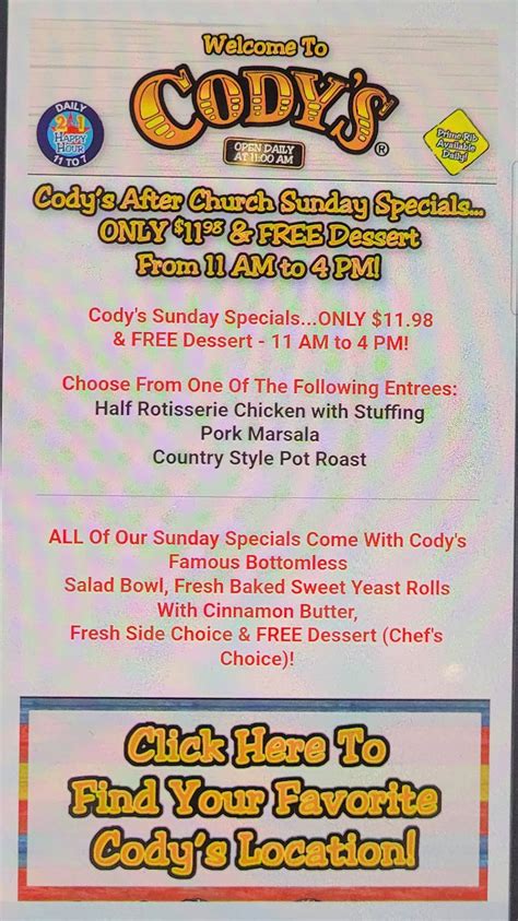 cody's roadhouse ocala fl menu.